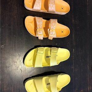 Birkenstock Vibrant Yellow and Orange Sandals for Summer